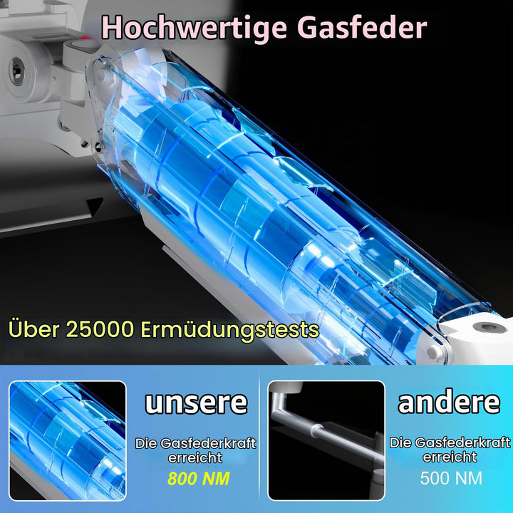 Monitorarm Gasfeder 17-35 Zoll bis 11 kg mit Kabelmanagement, Weiss - Bild 2