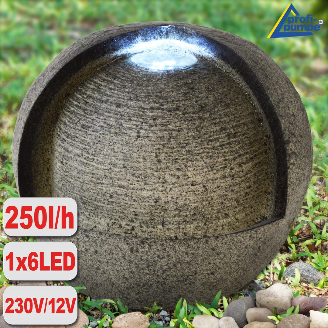 Gartenbrunnen mit LED-Beleuchtung Polyresin 39x39x33 cm Indoor Outdoor - Bild 5
