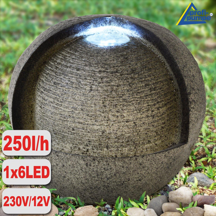 Gartenbrunnen mit LED-Beleuchtung Polyresin 39x39x33 cm Indoor Outdoor - Bild 5