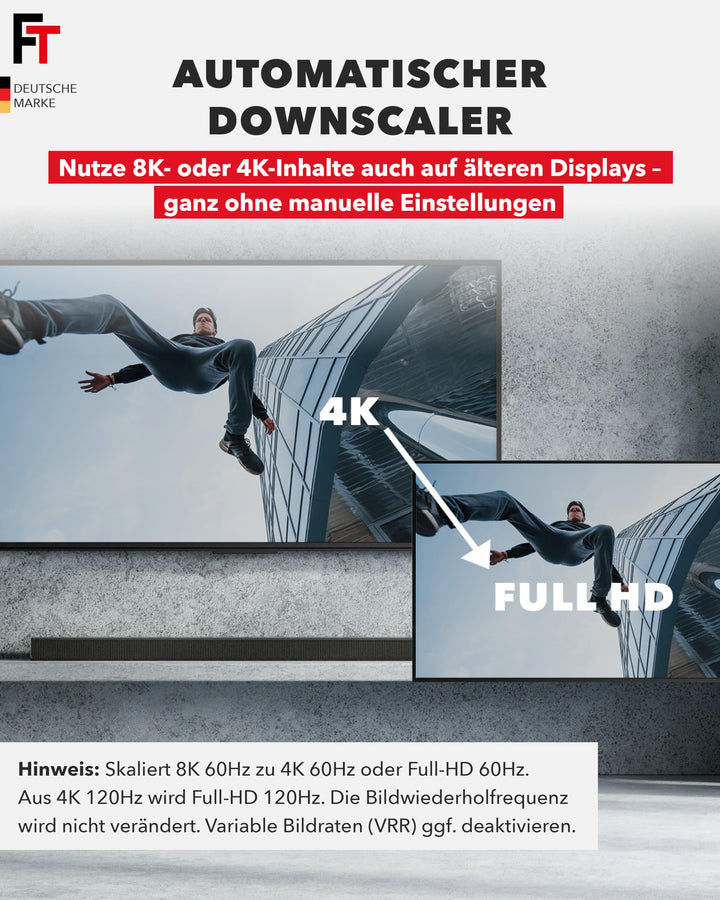 HDMI 2.1 Splitter 1-in-4-Out 4K 120Hz 8K VRR mit Downscaler - Bild 6