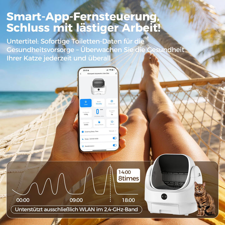Elektrische Katzentoilette Selbstreinigend Offen mit App-Steuerung - Bild 5