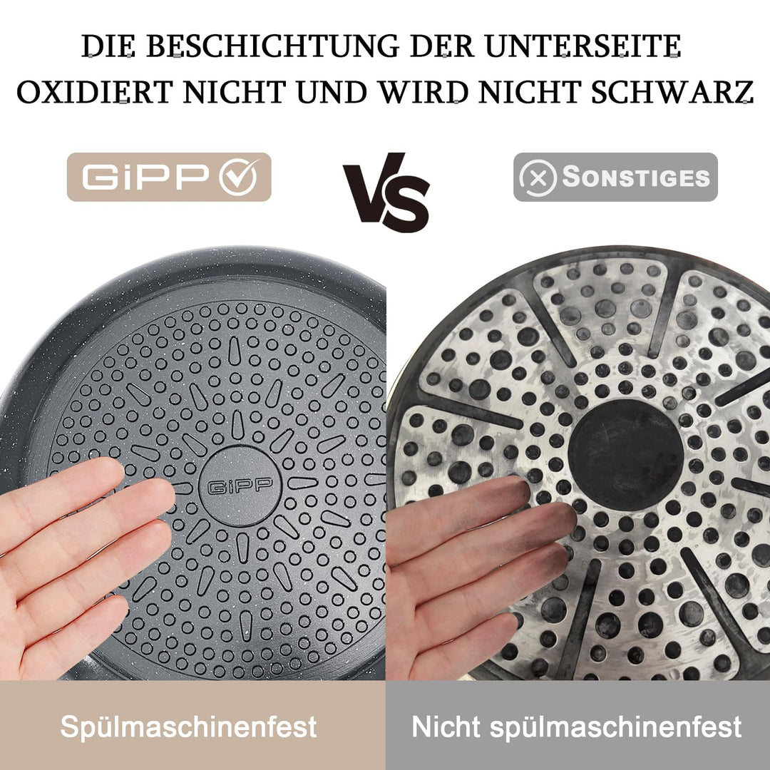 Topfset mit abnehmbarem Griff 11-teilig Granit-Antihaft Induktion - Bild 7