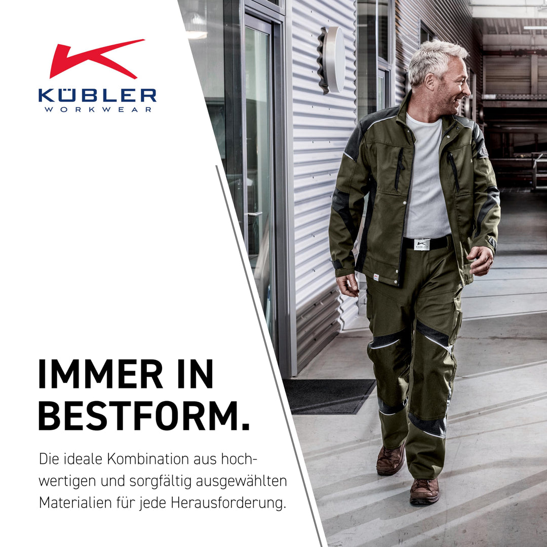 Arbeitsjacke Polyester-Baumwolle körpernah Anthrazit/Schwarz Gr. XL - Bild 4