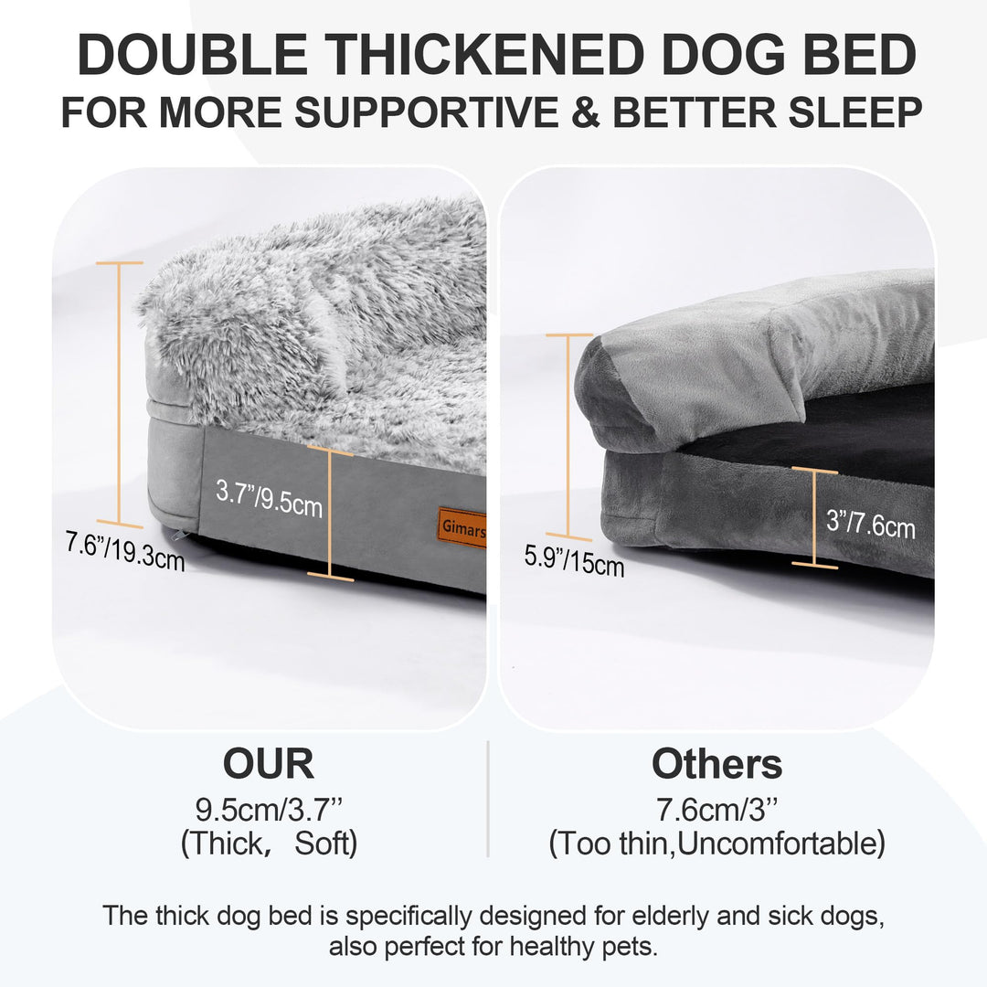 Orthopädisches Hundebett XL Halbrrund Eierkarton-Schaum für grosse Hunde - Bild 2
