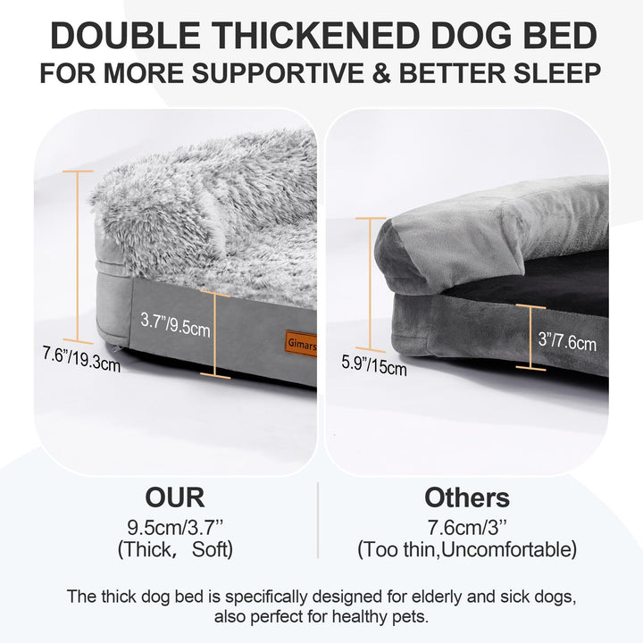 Orthopädisches Hundebett XL Halbrrund Eierkarton-Schaum für grosse Hunde - Bild 2