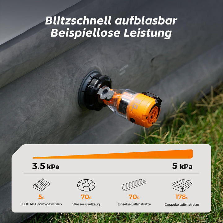 Elektrische Luftpumpe Mini 5,0 kPa 500 L/min mit Campinglampe - Bild 4