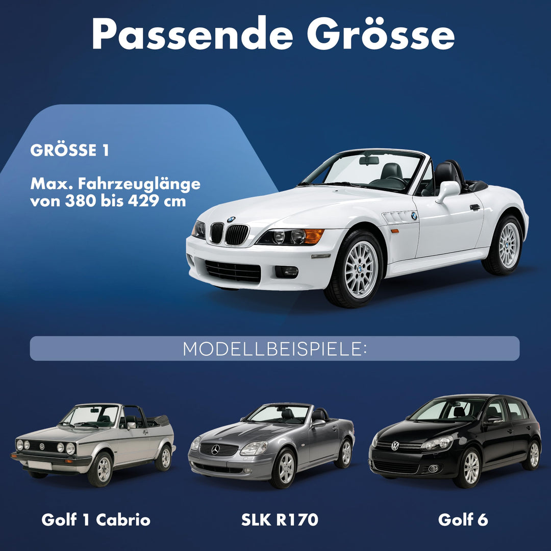 Autoplane Vollgarage wasserdicht PEVA Vlies Ganzjahresschutz schwarz - Bild 6