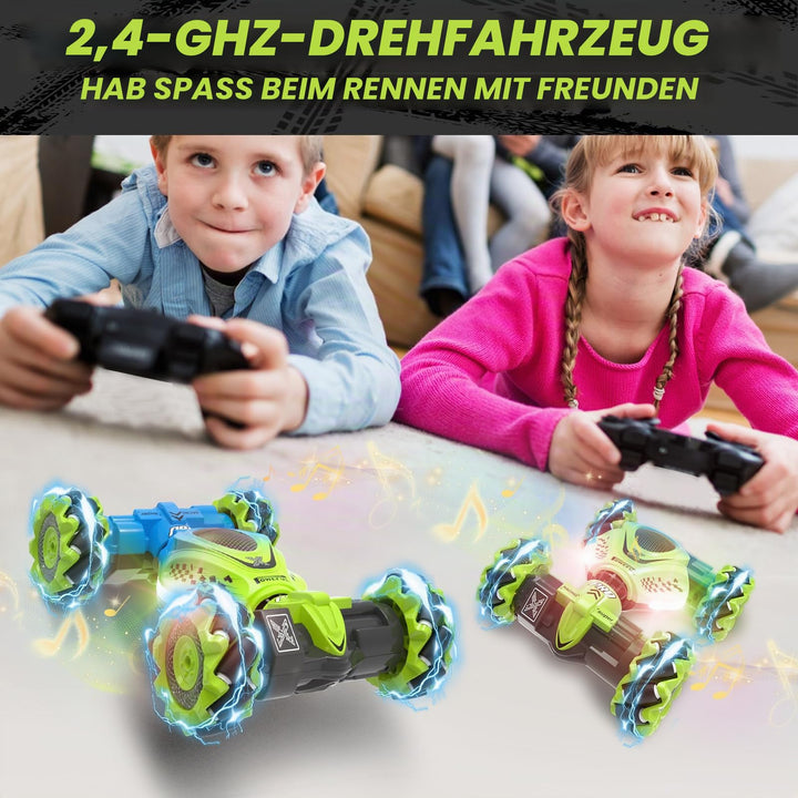 RC Stuntauto 4WD mit Gestensteuerung und Fernbedienung blau-grün - Bild 5
