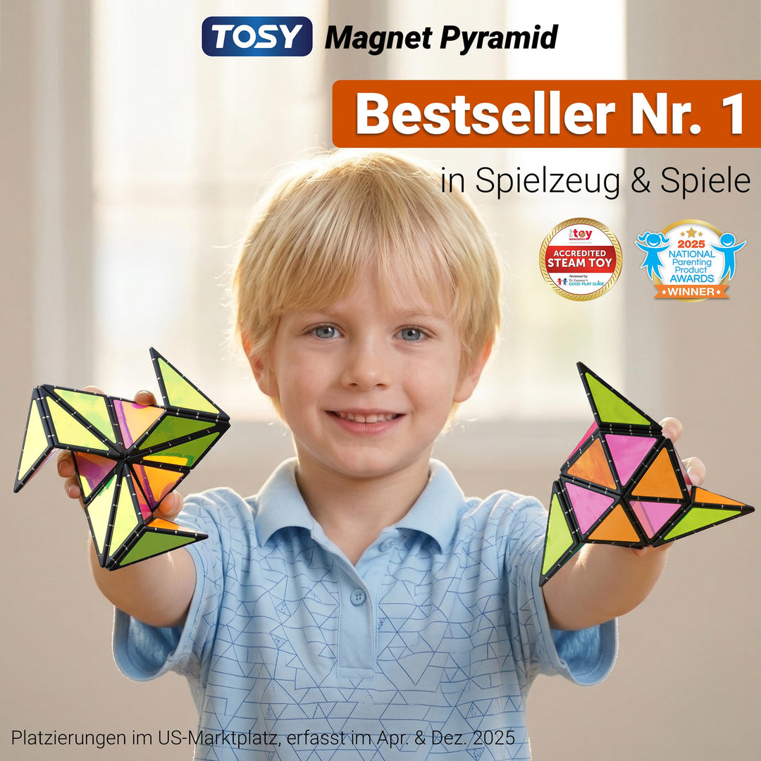 Magnet-Pyramiden-Puzzle 243 Magnete 12 Teile leuchtend für Kinder &amp; Erwachsene - Bild 2
