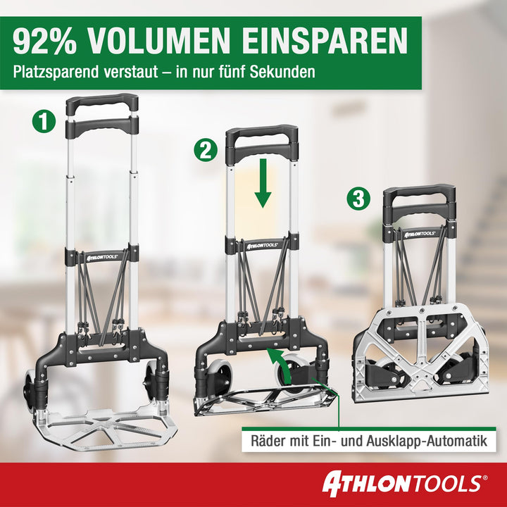 Transportkarre Aluminium klappbar 70 kg Teleskopgriff TÜV GS - Bild 4