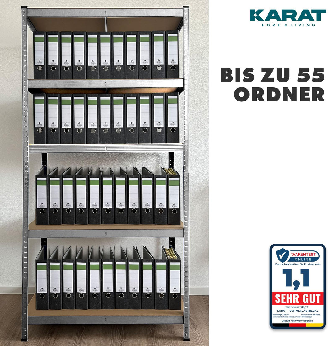 Schwerlastregal Stahl verzinkt 180x90x60 cm 5 Böden Steckregal - Bild 5