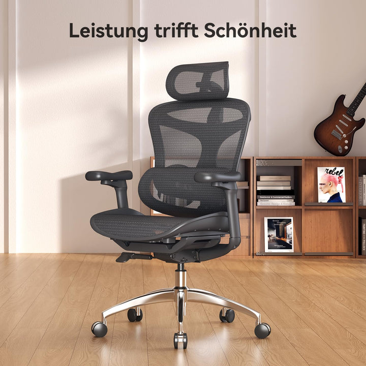 Ergonomischer Bürostuhl Netz mit dynamischer Lendenstütze bis 150 kg - Bild 5