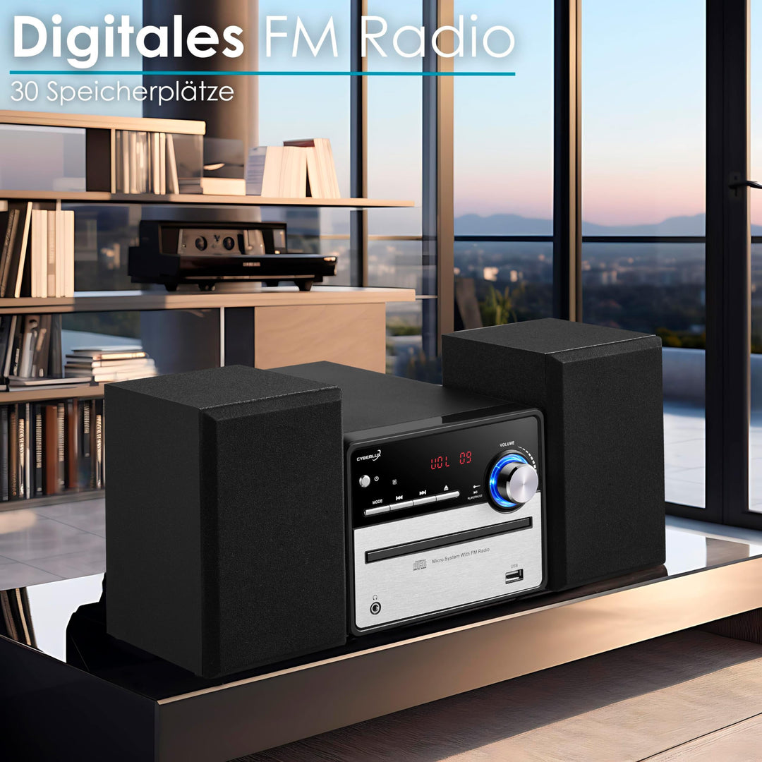 Kompaktanlage HiFi Stereo mit CD/MP3, FM Radio, USB, 2x4W - Bild 3