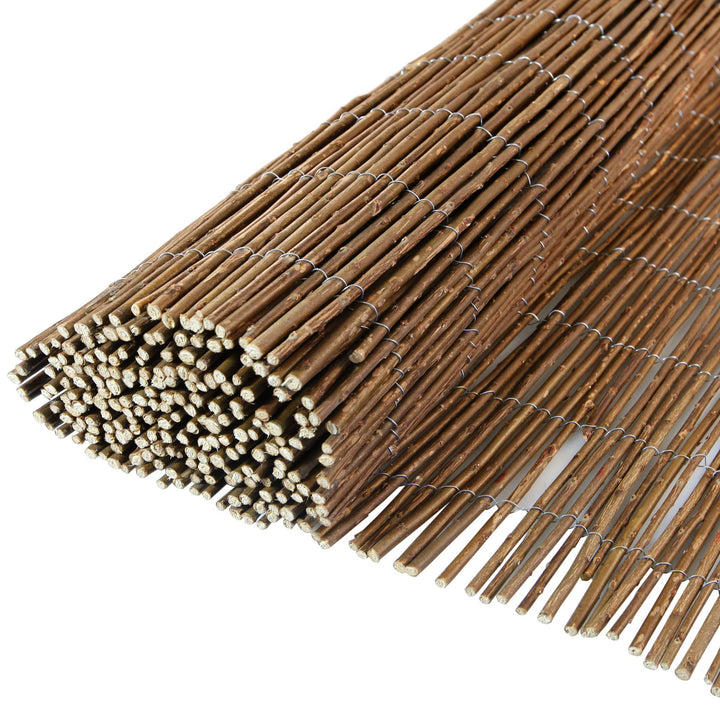 Sichtschutzmatte Weide Natur 90x300 cm für Garten und Terrasse