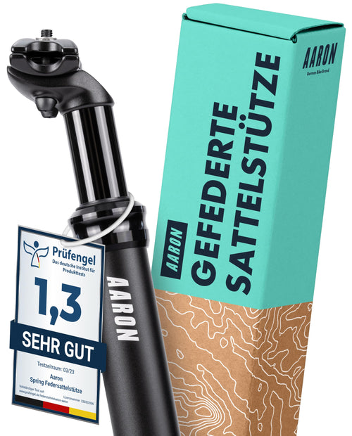 Federsattelstütze Aluminium 30,9 mm 350 mm gefedert MTB E-Bike