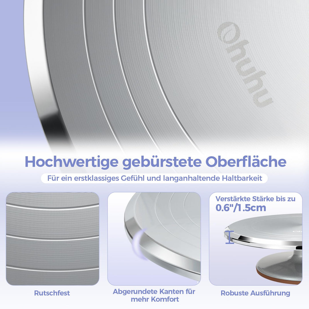Drehteller Torte Aluminium 30 cm mit Teigschaber-Set - Bild 4