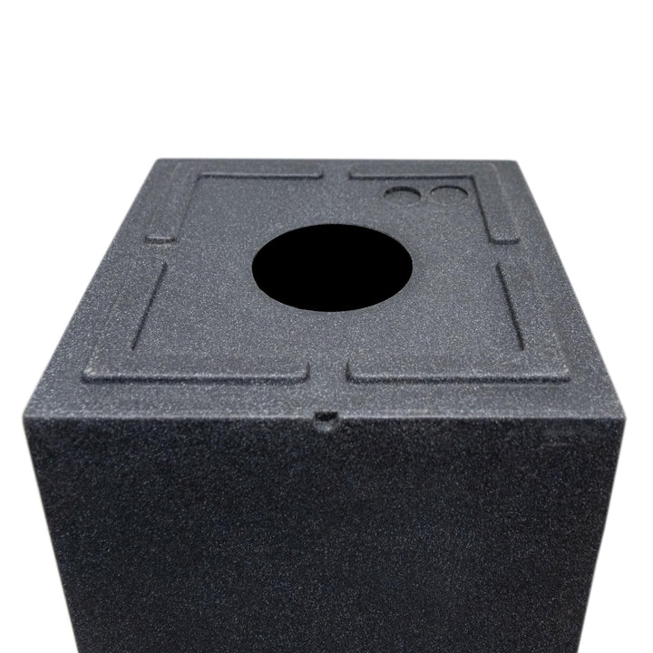 Pflanzkübel XXL Kunststoff anthrazit eckig 80 cm Pflanzsäule - Bild 4