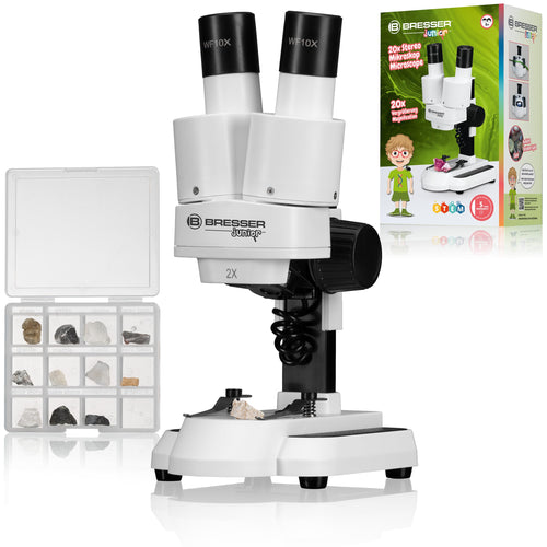 Stereomikroskop Kinder 20x binokular mit LED-Auflicht ab 6 Jahren