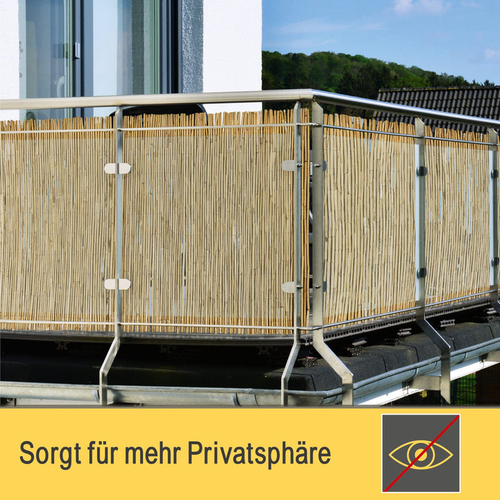 Schilfmatte Sichtschutz 100% Schilf Indoor Outdoor Natur - Bild 9