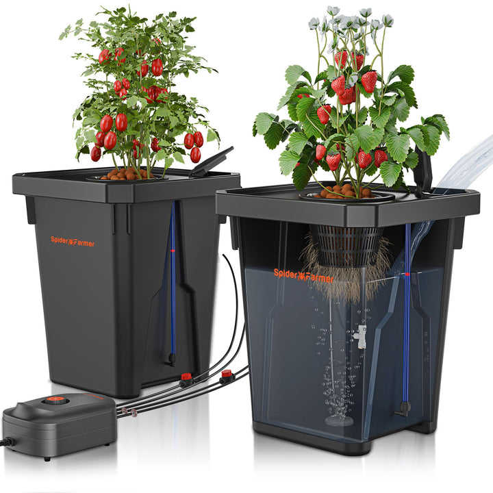 DWC Hydroponik-System 2-Eimer-Set 27L Innenanbau Gemüse Kräuter