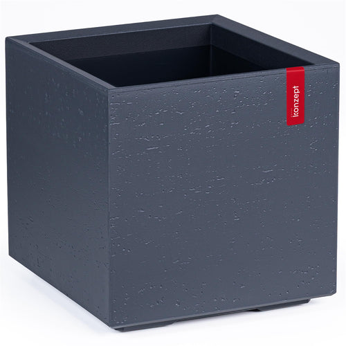 Pflanzkübel auf Rollen 40x40x40 cm Betonoptik Anthrazit quadratisch