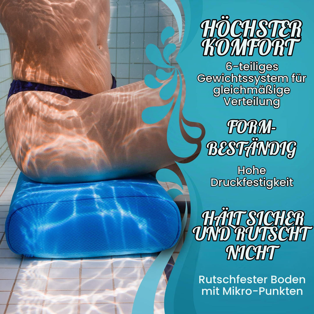 Whirlpool Sitzkissen 38x30x12cm rutschfest mit Gewichten für Bad - Bild 3