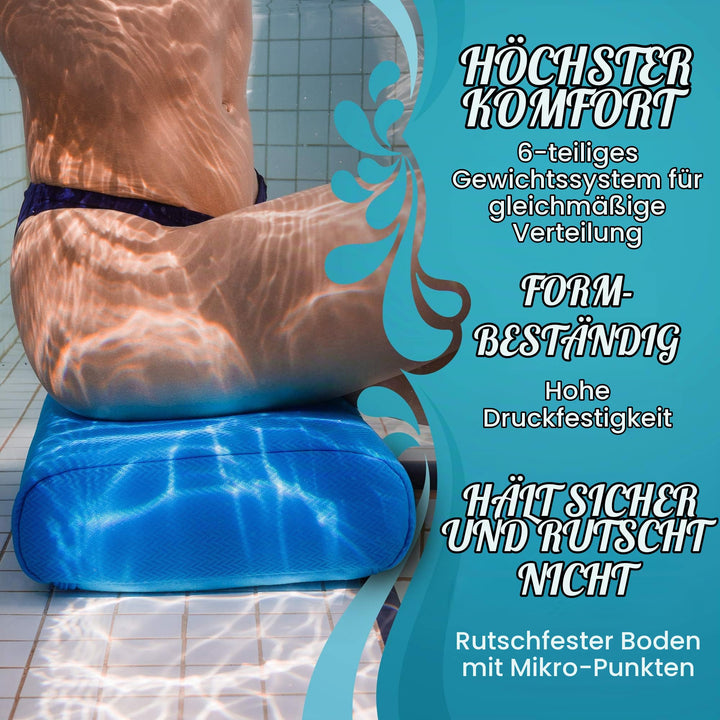 Whirlpool Sitzkissen 38x30x12cm rutschfest mit Gewichten für Bad - Bild 3