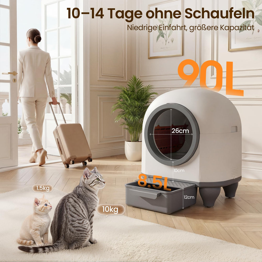 Selbstreinigendes Katzenklo 90L Automatisch mit App-Steuerung - Bild 4