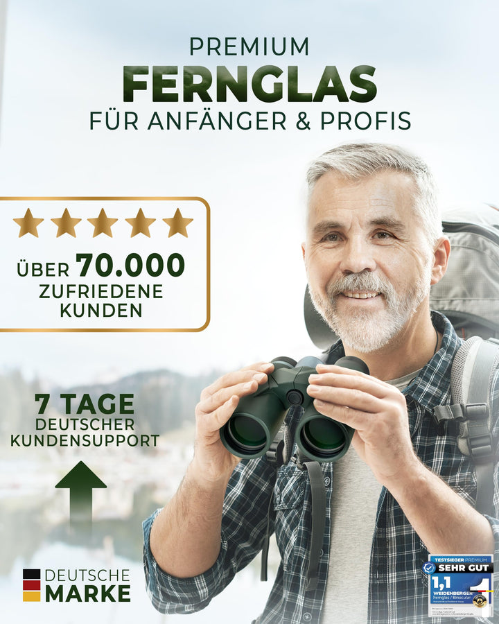 Fernglas 12x42 Magnesium mit Nitrogenfüllung wasserdicht für Erwachsene - Bild 7