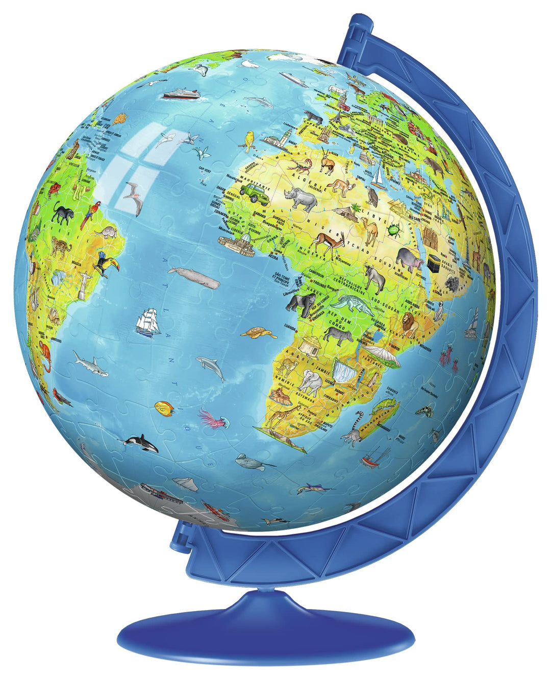 3D Kugelpuzzle Globus 180 Teile mit Ständer ab 6 Jahren - Bild 6