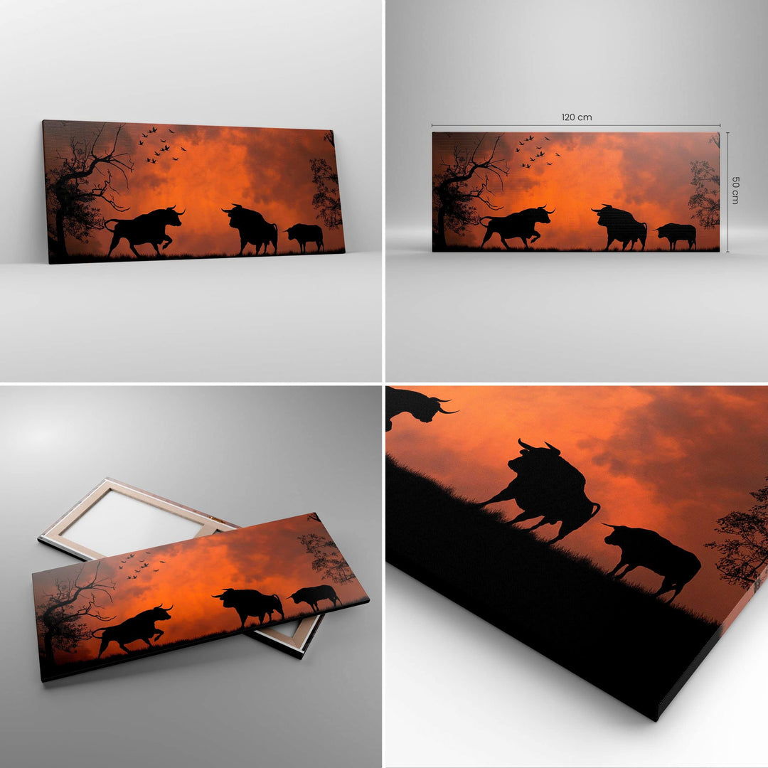 Leinwandbild Natur Tiere 120x50cm aufhängfertig mit Rahmen - Bild 2