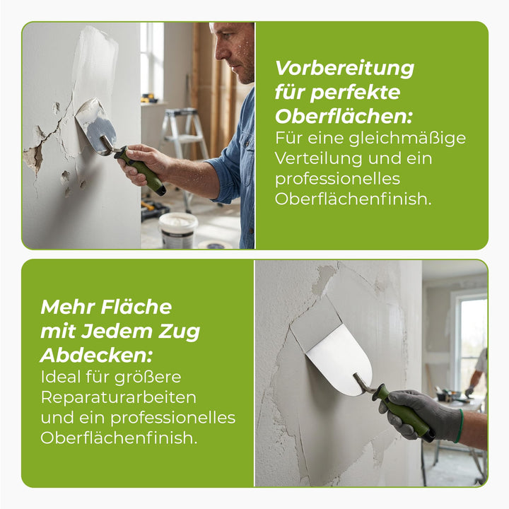 Maurerkellen Set 7-teilig Edelstahl mit Glättkelle und Gipserspachtel - Bild 3