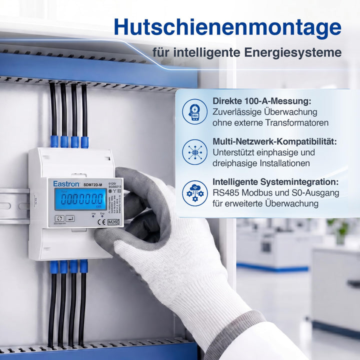 Drehstromzähler 3-Phasen bidirektional RS485 Modbus S0 LCD - Bild 4
