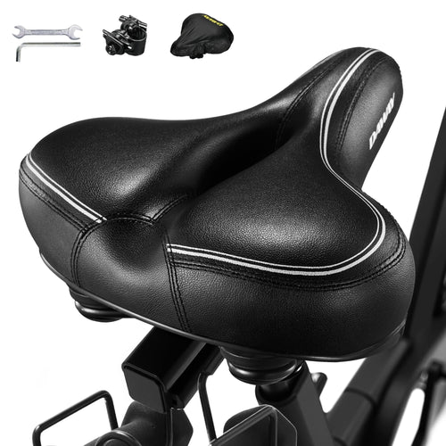 Fahrradsattel Extra Breit Memory-Foam gepolstert für MTB Cityrad Ebike