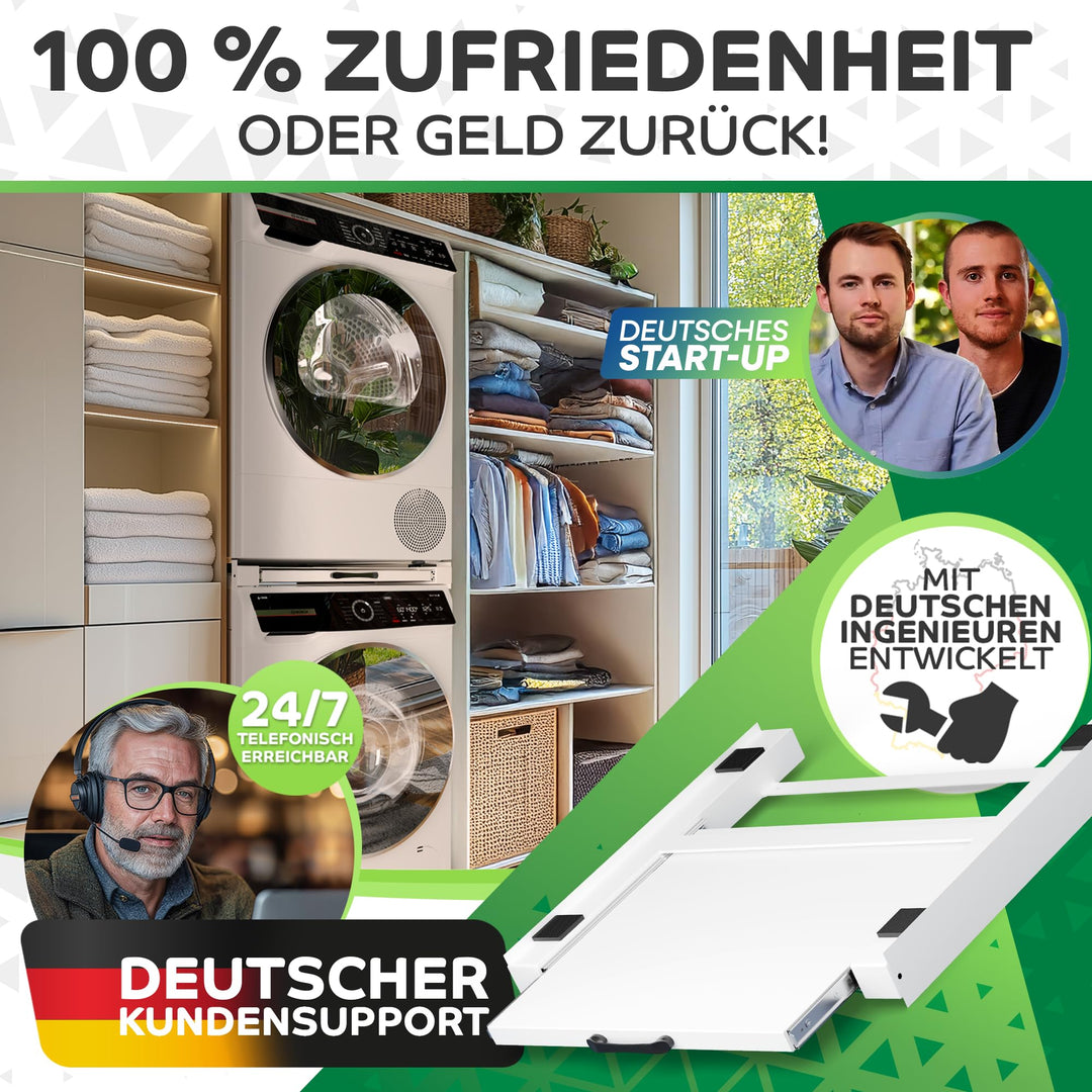 Zwischenbaurahmen Waschmaschine Trockner Stahl mit Ausziehplatte - Bild 7
