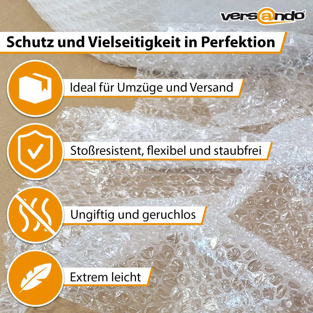 Luftpolsterfolie 100m x 100cm Noppenfolie transparent für Versand - Bild 2