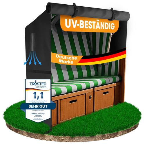 Strandkorb Schutzhülle 600D Oxford wasserdicht UV-beständig 120cm
