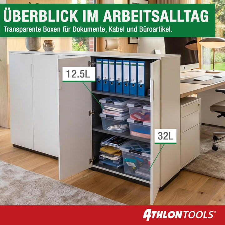 Aufbewahrungsbox mit Deckel 40L Transparent Lebensmittelecht 4er-Set - Bild 8