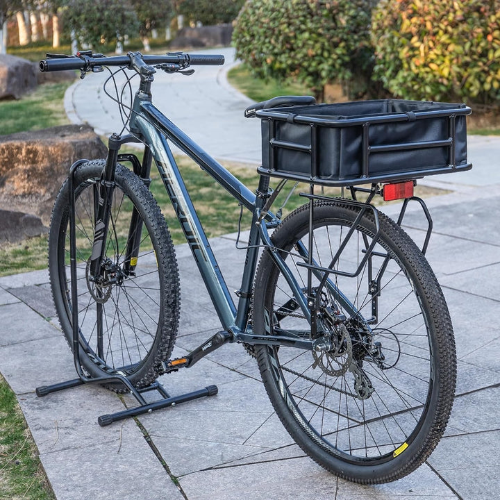 Fahrradkorb Hinten Stahl 30 kg Tragkraft mit Cargo-Netz und Liner - Bild 6