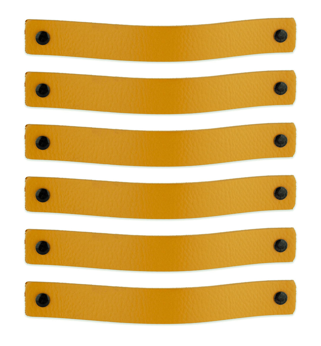 Möbelgriffe Leder Gelb 20 cm 6er-Set mit Schrauben