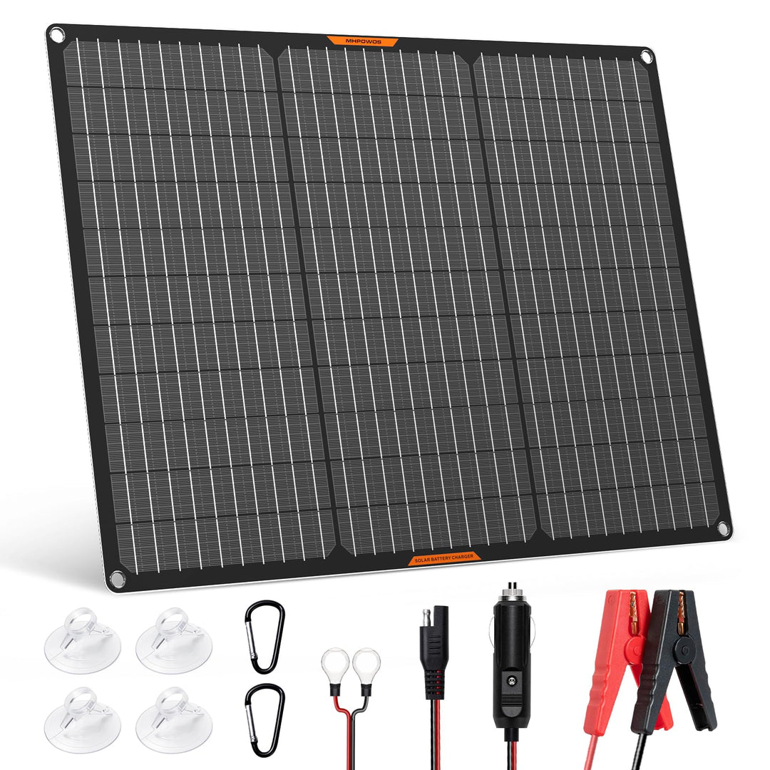 Solarpanel 50W 12V monokristallin mit Laderegler für Autobatterien