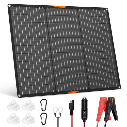 Solarpanel 50W 12V monokristallin mit Laderegler für Autobatterien