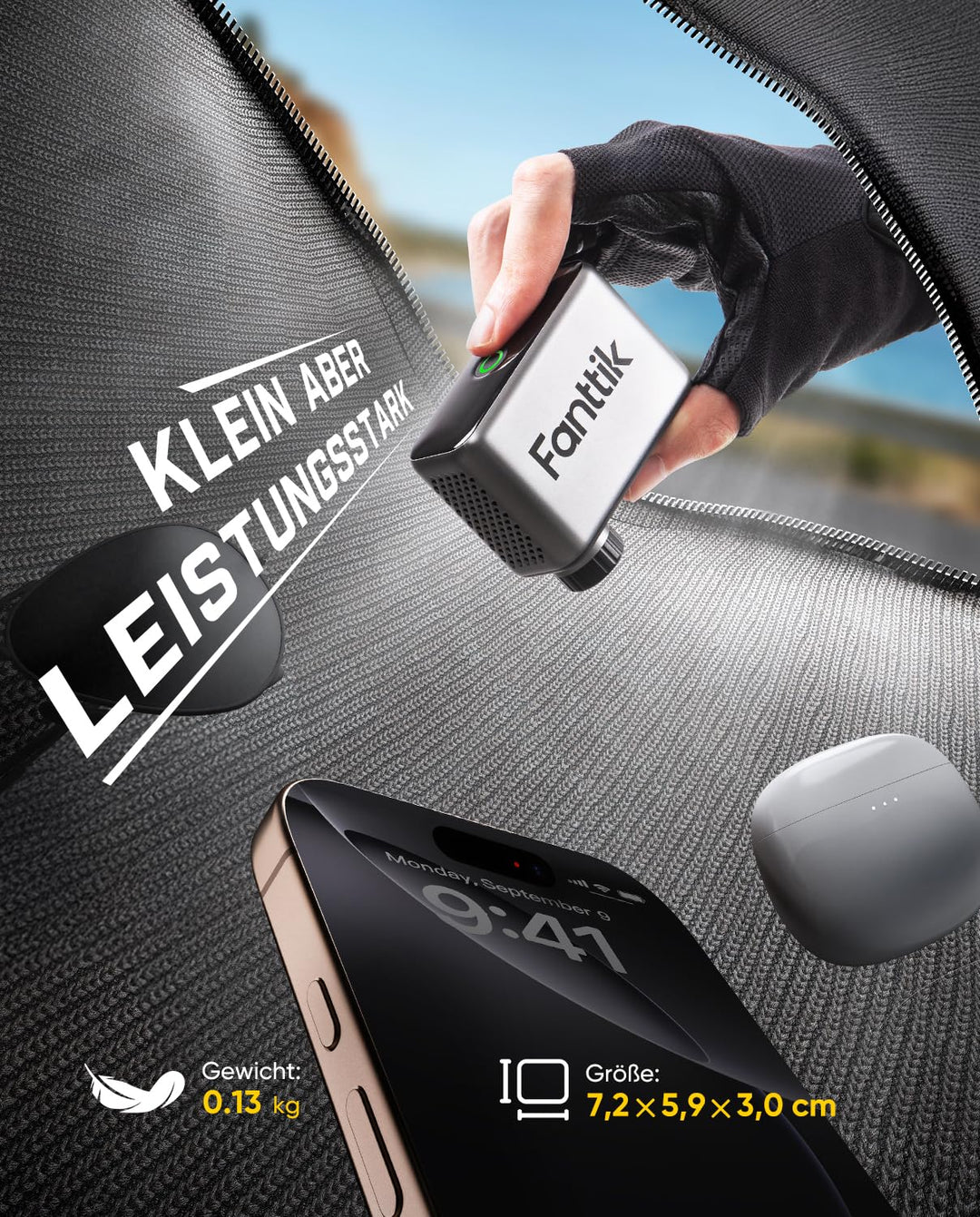 Mini Elektro-Fahrradpumpe mit LCD-Display 700c-Reifen in 22 Sek - Bild 2