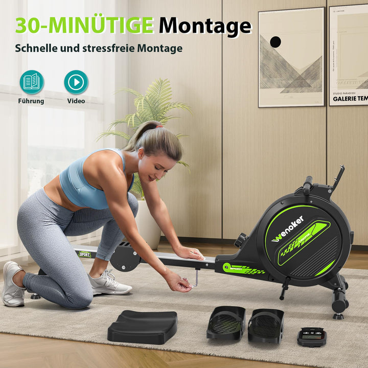 Rudergerät Magnetwiderstand 16 Stufen leise unter 30dB Heimtraining - Bild 7