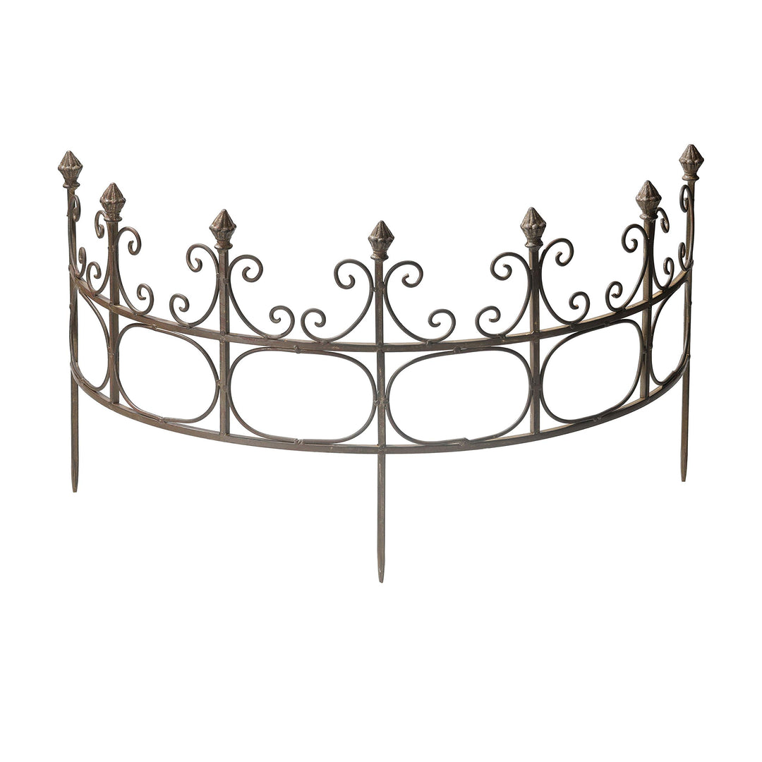 Staudenhalter Halbrund Volleisen Rost 70 cm breit Rankhilfe Garten
