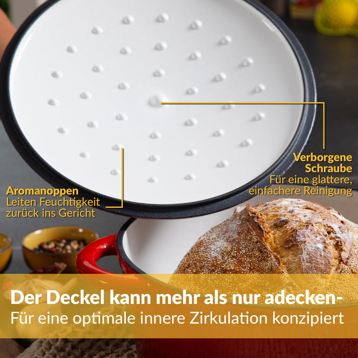 Gusseisen Cocotte emailliert 26 cm 4,7 L für alle Herdarten - Bild 5