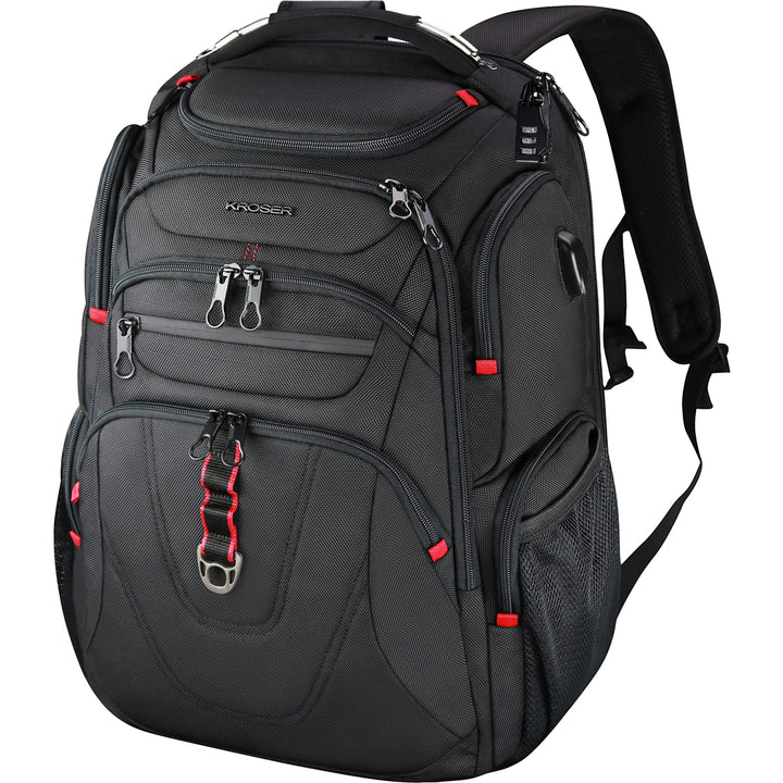 Laptop Rucksack 17,3 Zoll wasserabweisend mit RFID-Schutz &amp; USB-Ladeanschluss