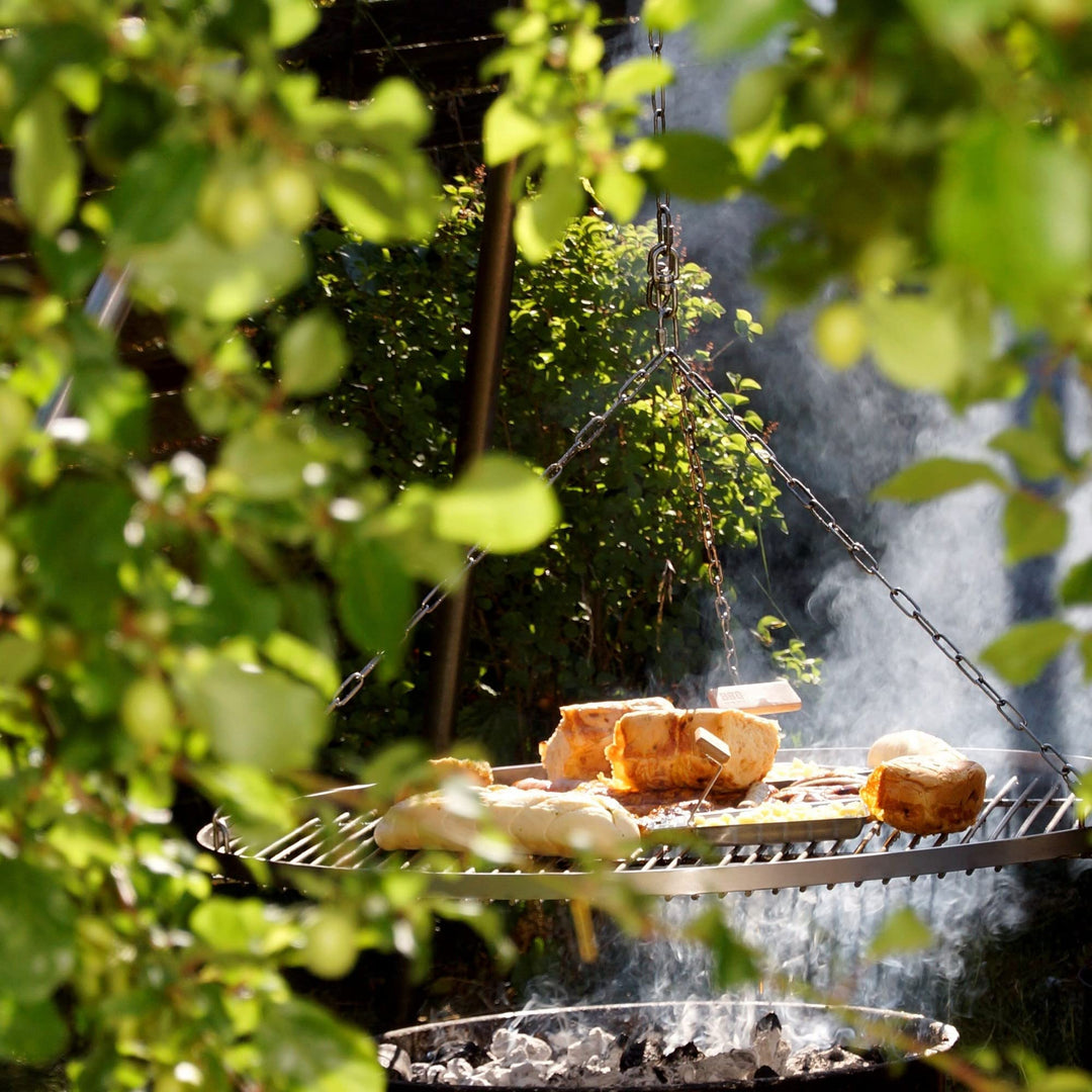 Grillrost rund Edelstahl 100 cm für Schwenkgrill mit 3 Ösen - Bild 7