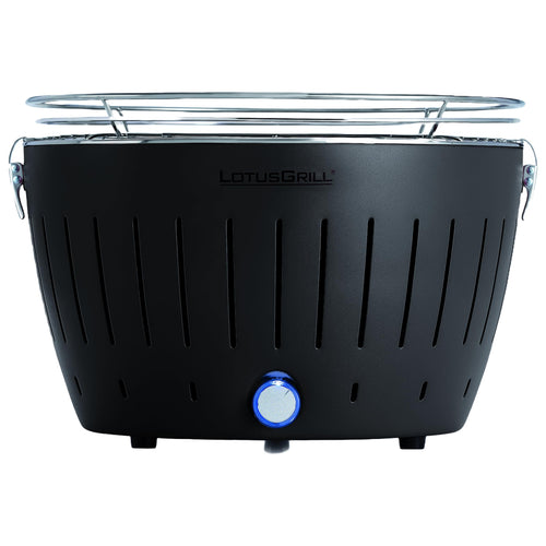 Holzkohlegrill raucharmer Tischgrill mit USB-Anschluss Anthrazit