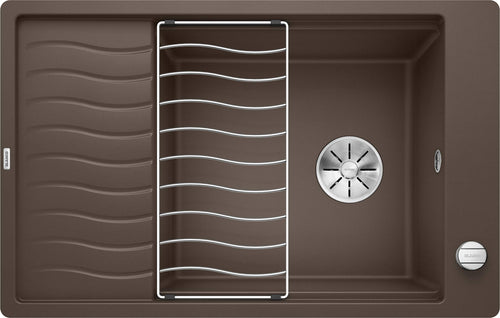 Granitspüle Einbecken SILGRANIT café 770x490 mm mit Tropffläche